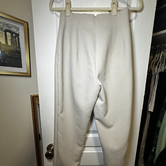 corset effect high waist slacks - ZARA US Small, cream. - Picture 2 of 10